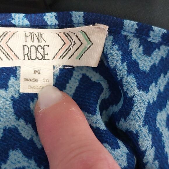 Pink Rose Button Back Blouse - Picture 7 of 9